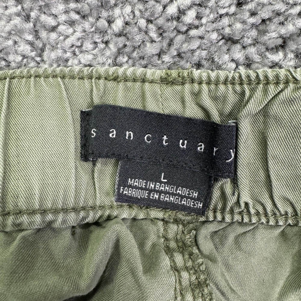 Sanctuary Pants Womens Large Green Jogger Elastic Waist Cuffed Pockets City - Picture 6 of 9